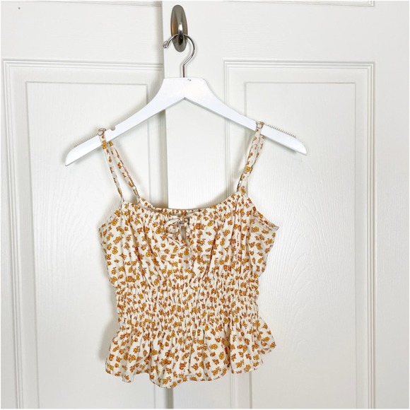 Faithfull the Brand Floral Tank Top in White and Yellow - Picture 2 of 9